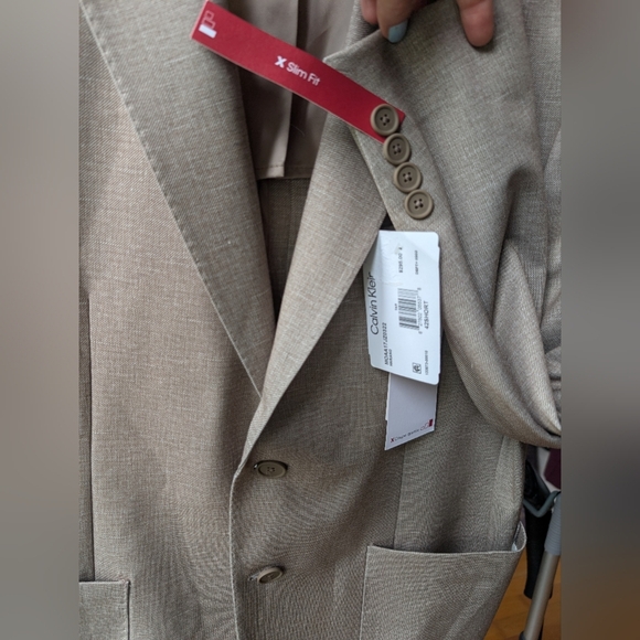 Calvin Klein Tan Sport Coat Modern Casual Blazer - Picture 5 of 5